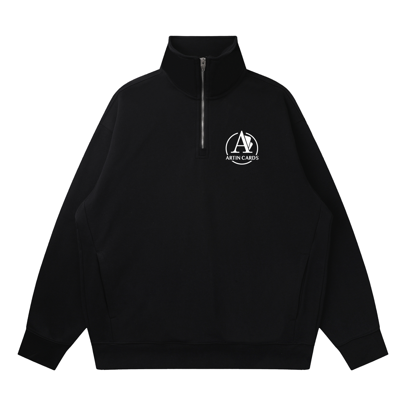 Quarter-Zip Drop Shoulder Sweatshirt